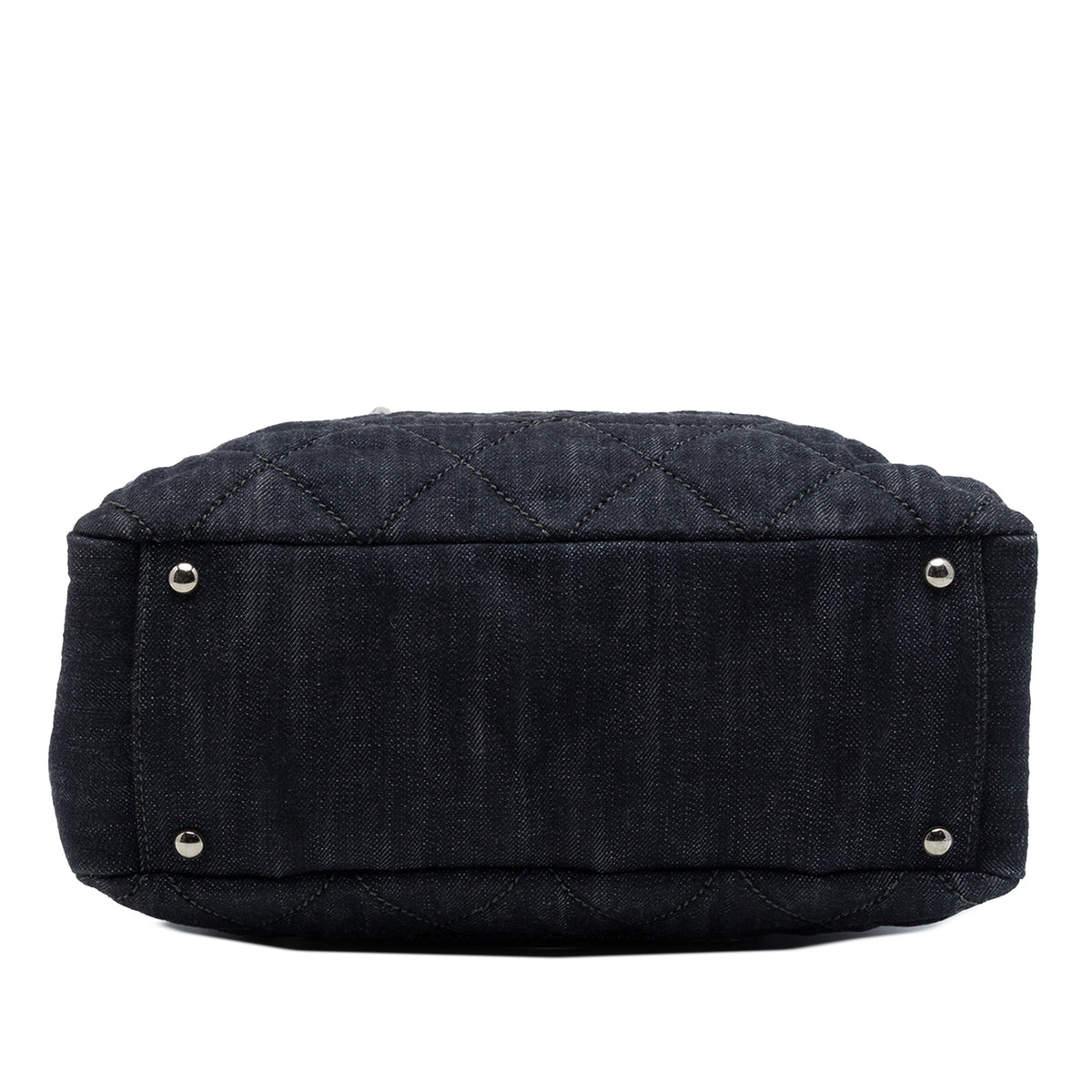 Chanel CC Quilted Denim Timeless Tote — Black