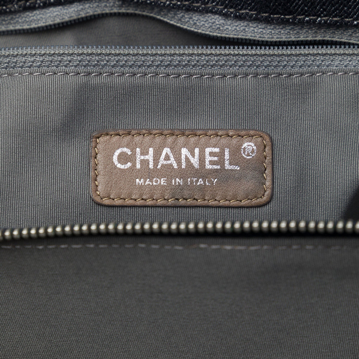 Chanel CC Quilted Denim Timeless Tote — Black