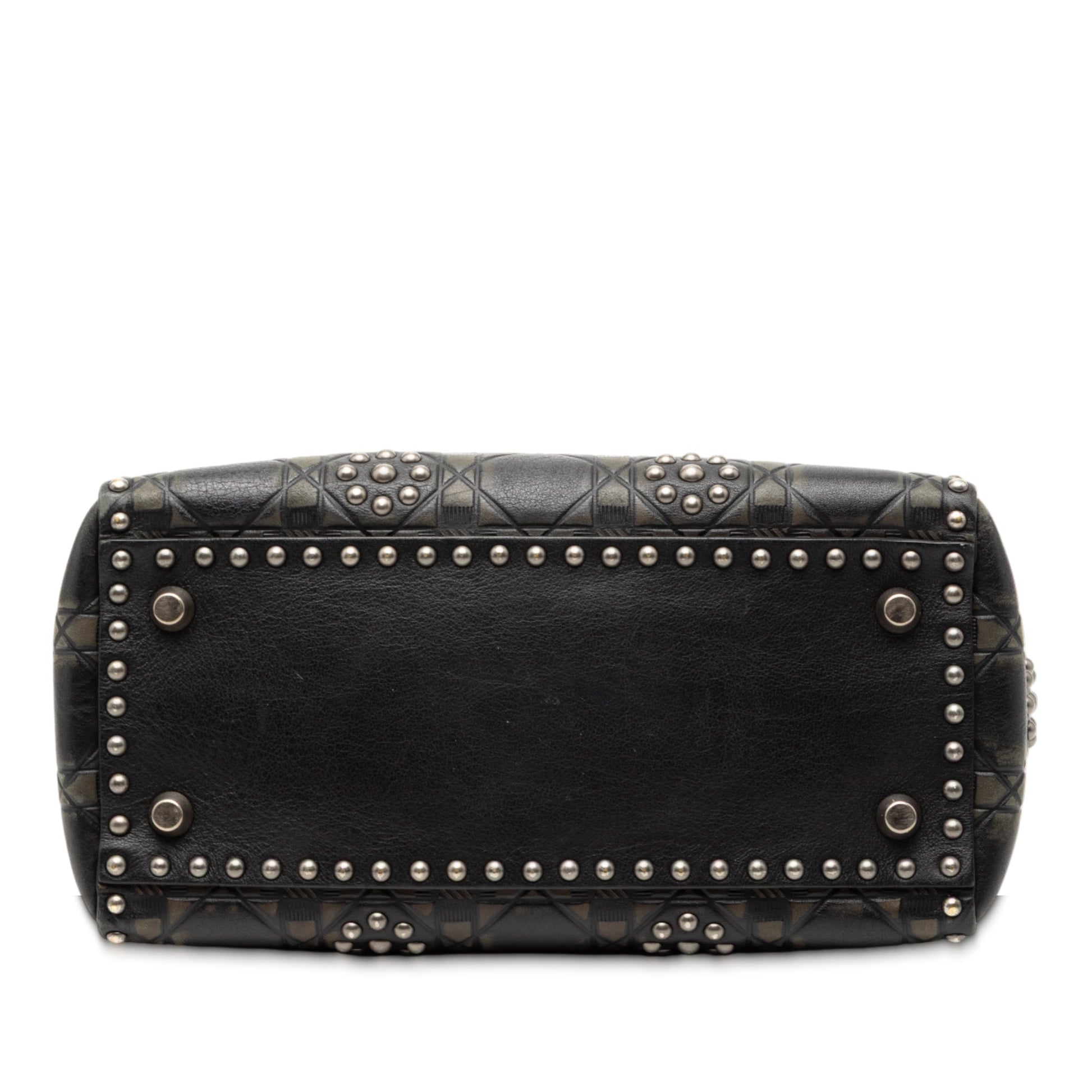 Dior Medium Calfskin Cannage Embossed Flower Studded Supple Lady Dior
