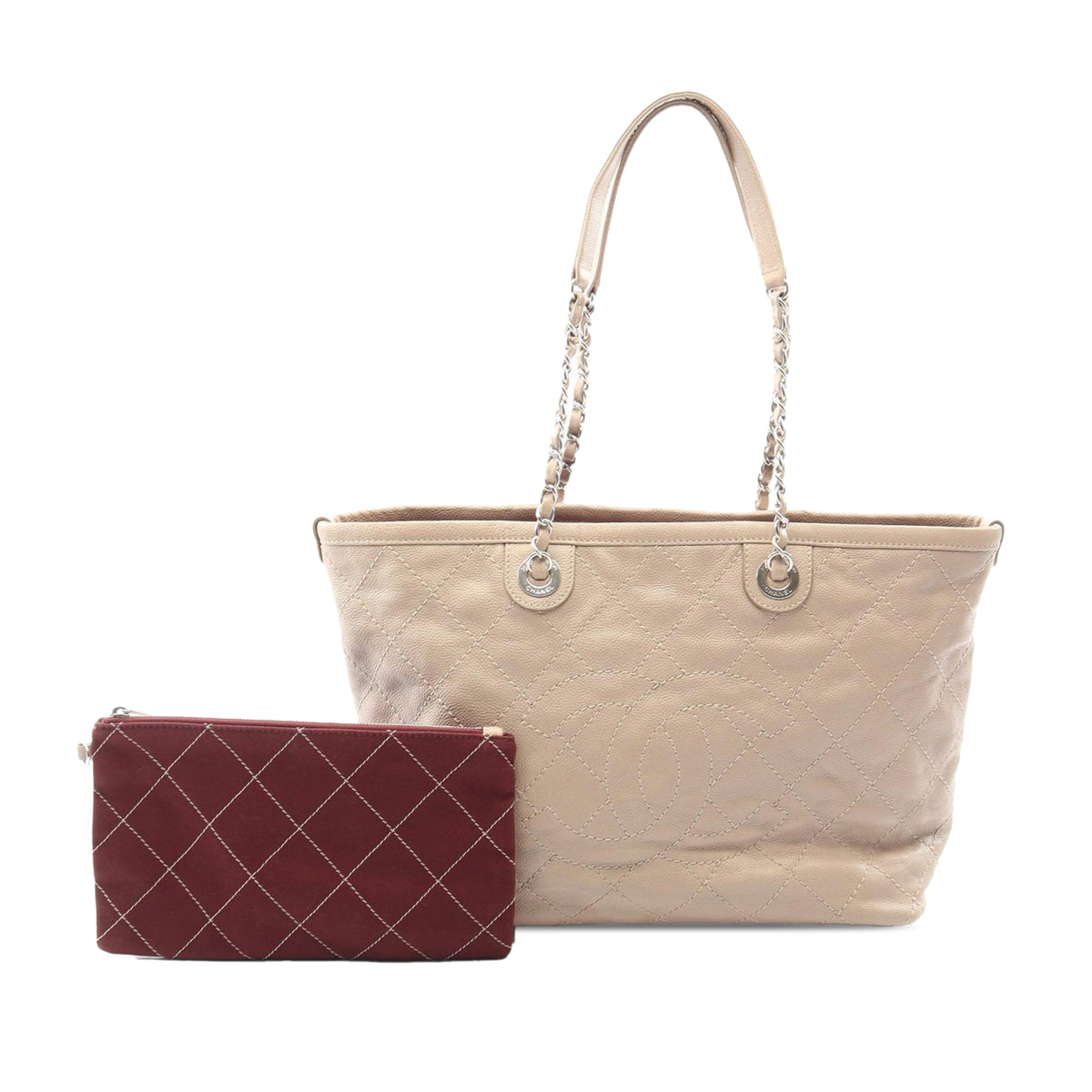 Chanel CC Wild Stitch Caviar Tote