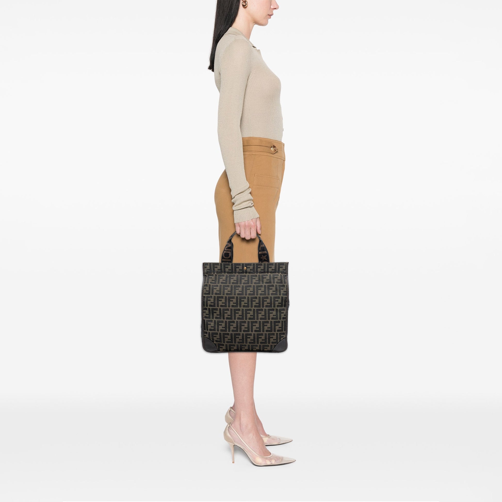 Fendi Zucca Canvas Shopping Tote