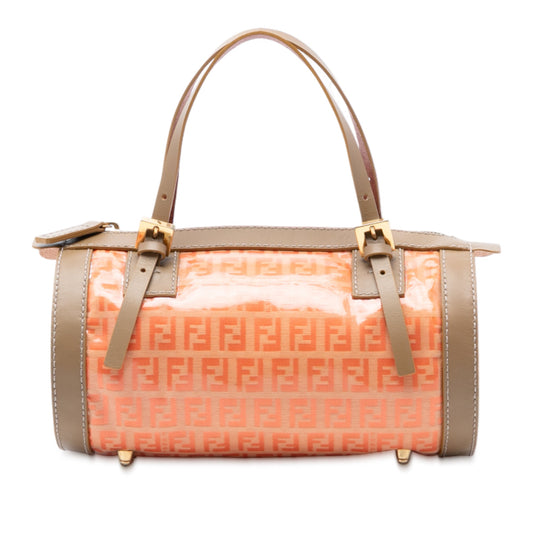 Fendi Zucchino Coated Canvas Barrel Handbag