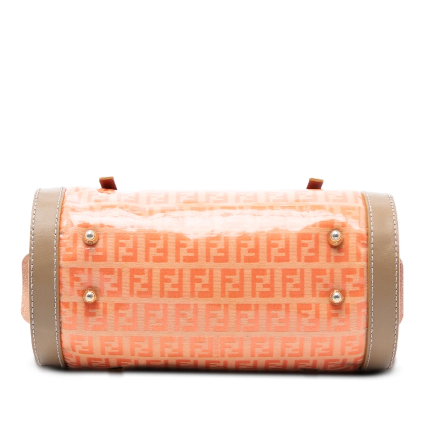 Fendi Zucchino Coated Canvas Barrel Handbag