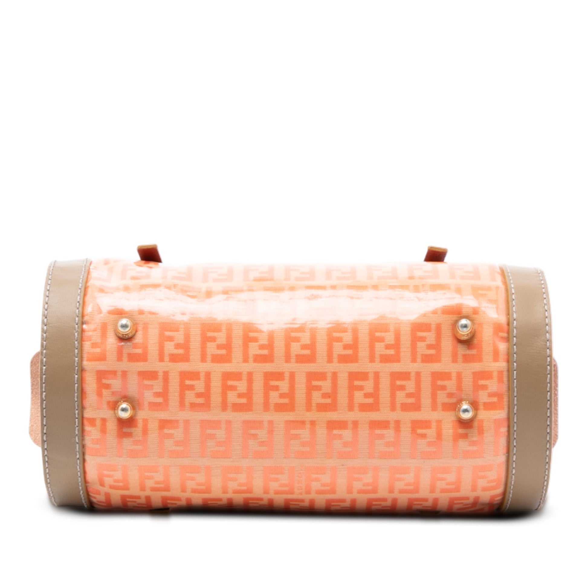 Fendi Zucchino Coated Canvas Barrel Handbag