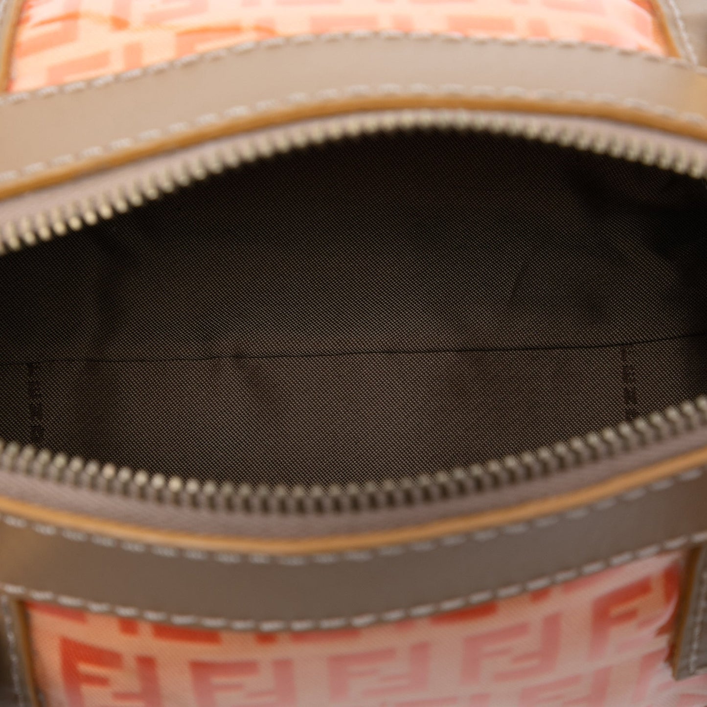 Fendi Zucchino Coated Canvas Barrel Handbag