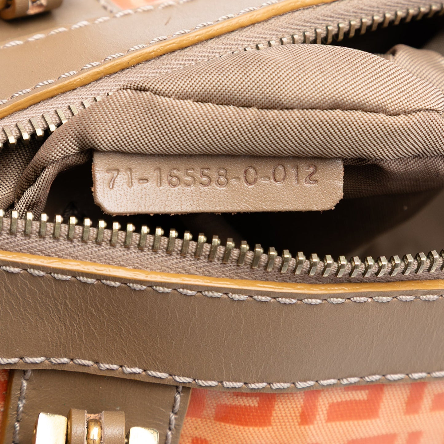 Fendi Zucchino Coated Canvas Barrel Handbag