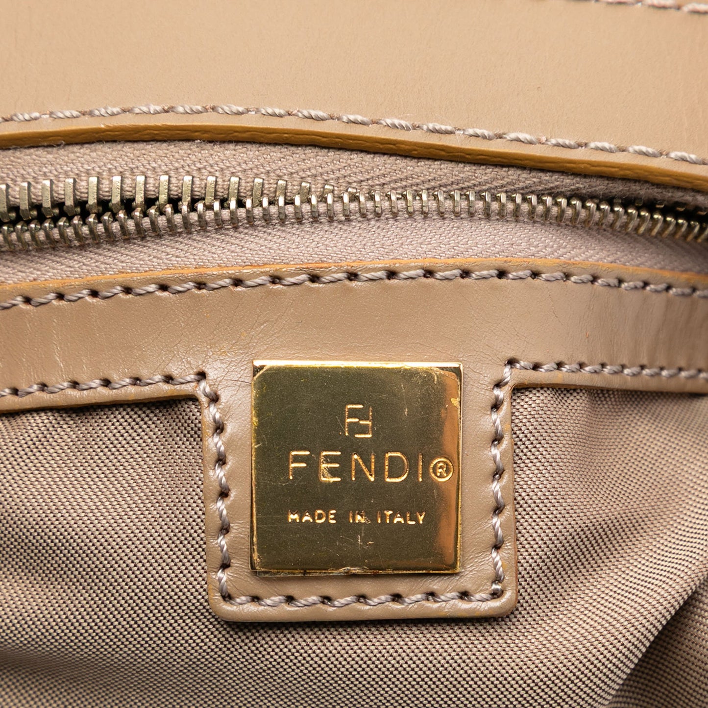Fendi Zucchino Coated Canvas Barrel Handbag