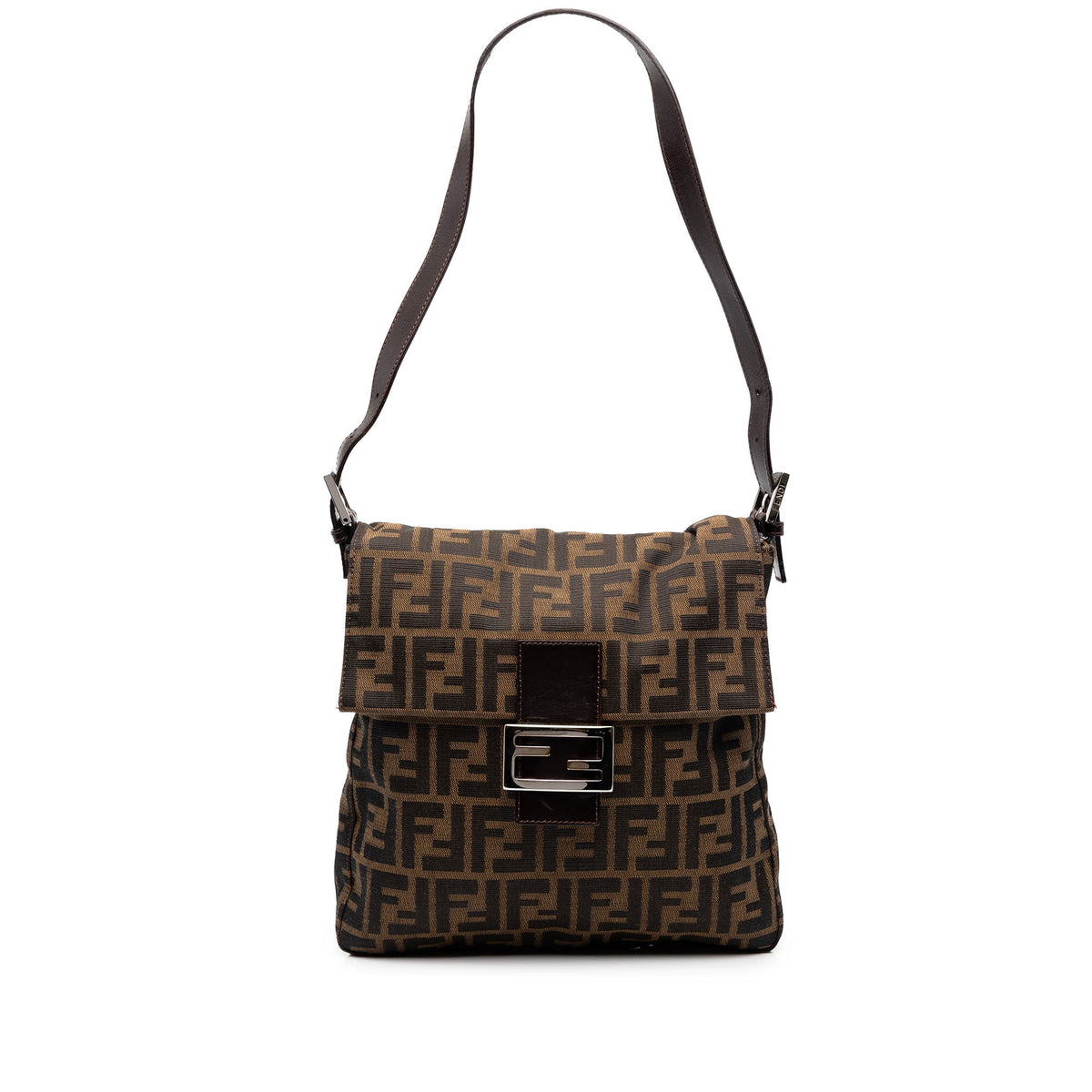 Fendi Zucca Canvas Shoulder Bag