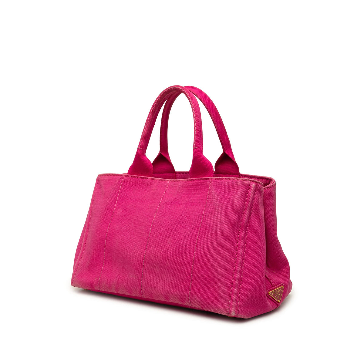 Prada Canvas Canapa Logo Tote — Pink