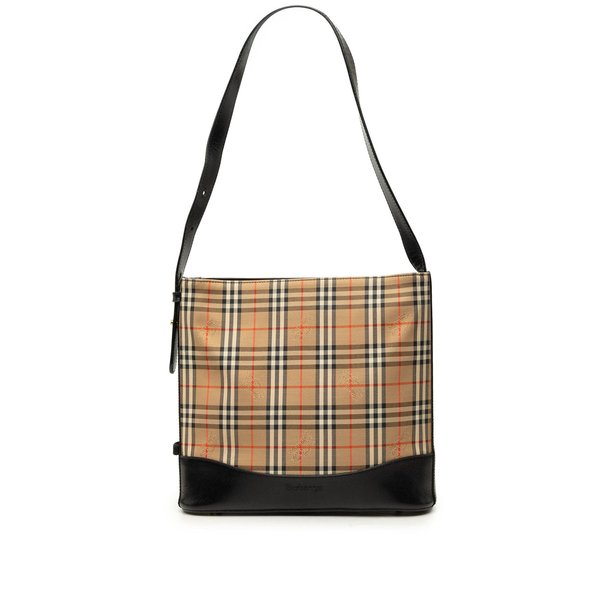 Burberry Haymarket Check Canvas Tote — Beige