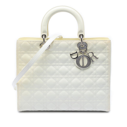 Dior Large Lambskin Cannage Lady Dior