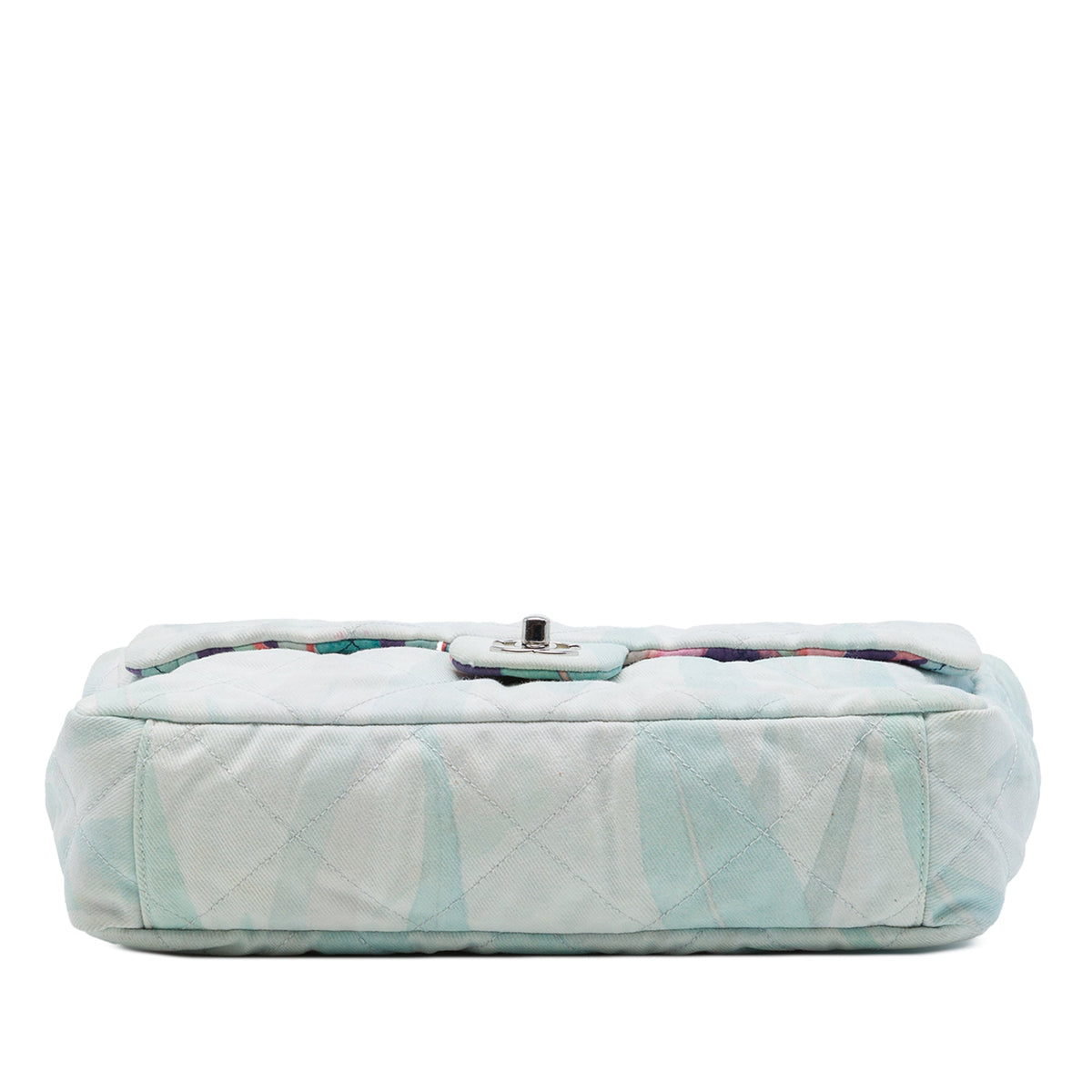 Chanel CC Quilted Printed Denim Jungle Jeans Flap