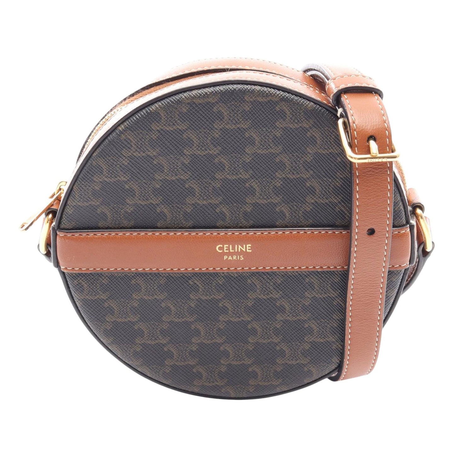 Celine Triomphe Round Purse Crossbody