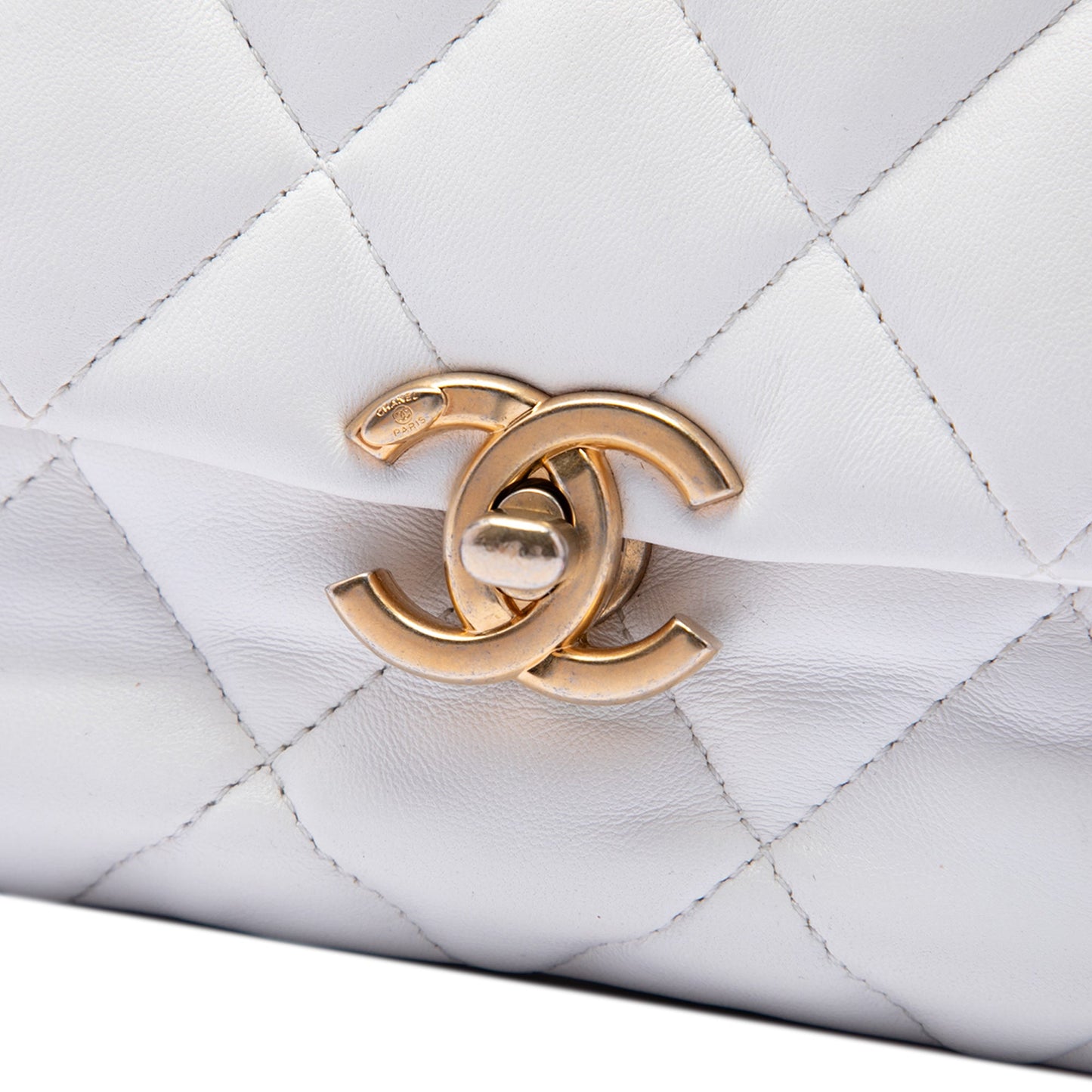 Chanel Mini Quilted Lambskin Lacquered Chain Flap