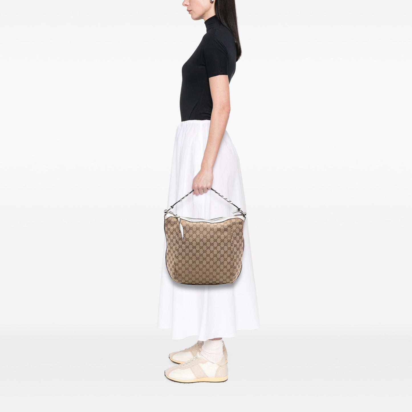 GG Canvas Bamboo Bar Hobo