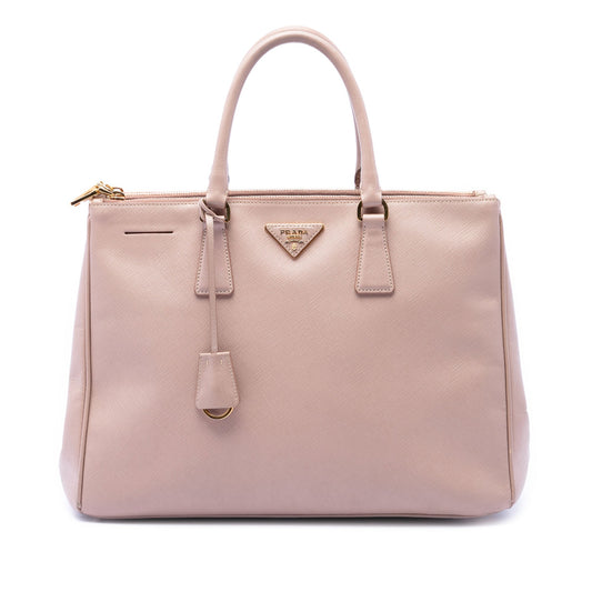 Prada Large Saffiano Lux Galleria Double Zip Satchel