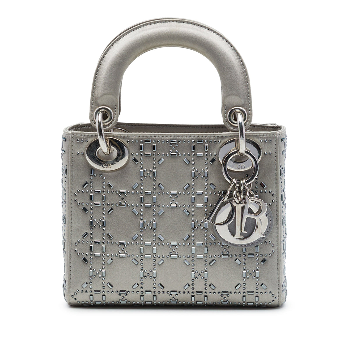 Dior Mini Satin Cannage Crystal Embellished Lady Dior