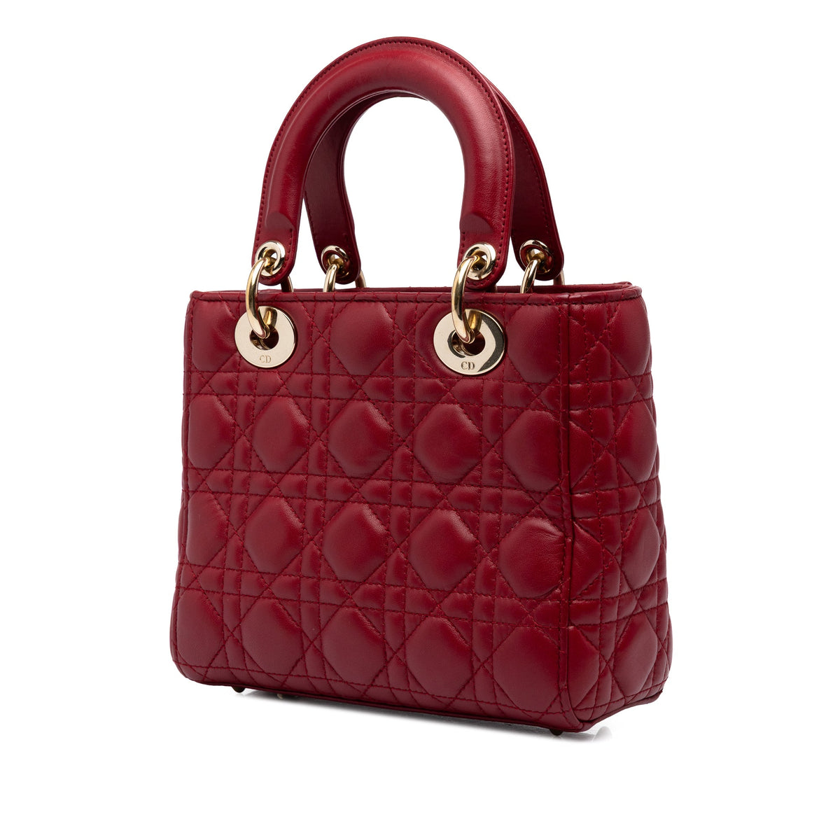 Dior Small Lambskin Cannage MyABCDior Lady Dior — Red