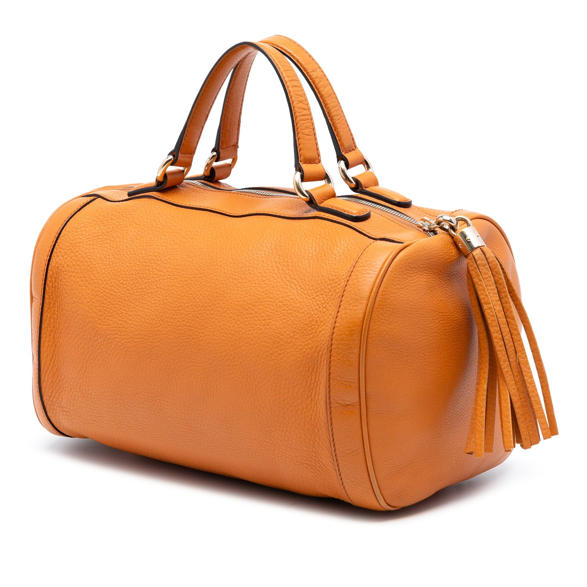 Gucci Medium Pebbled Calfskin Soho Boston Bag