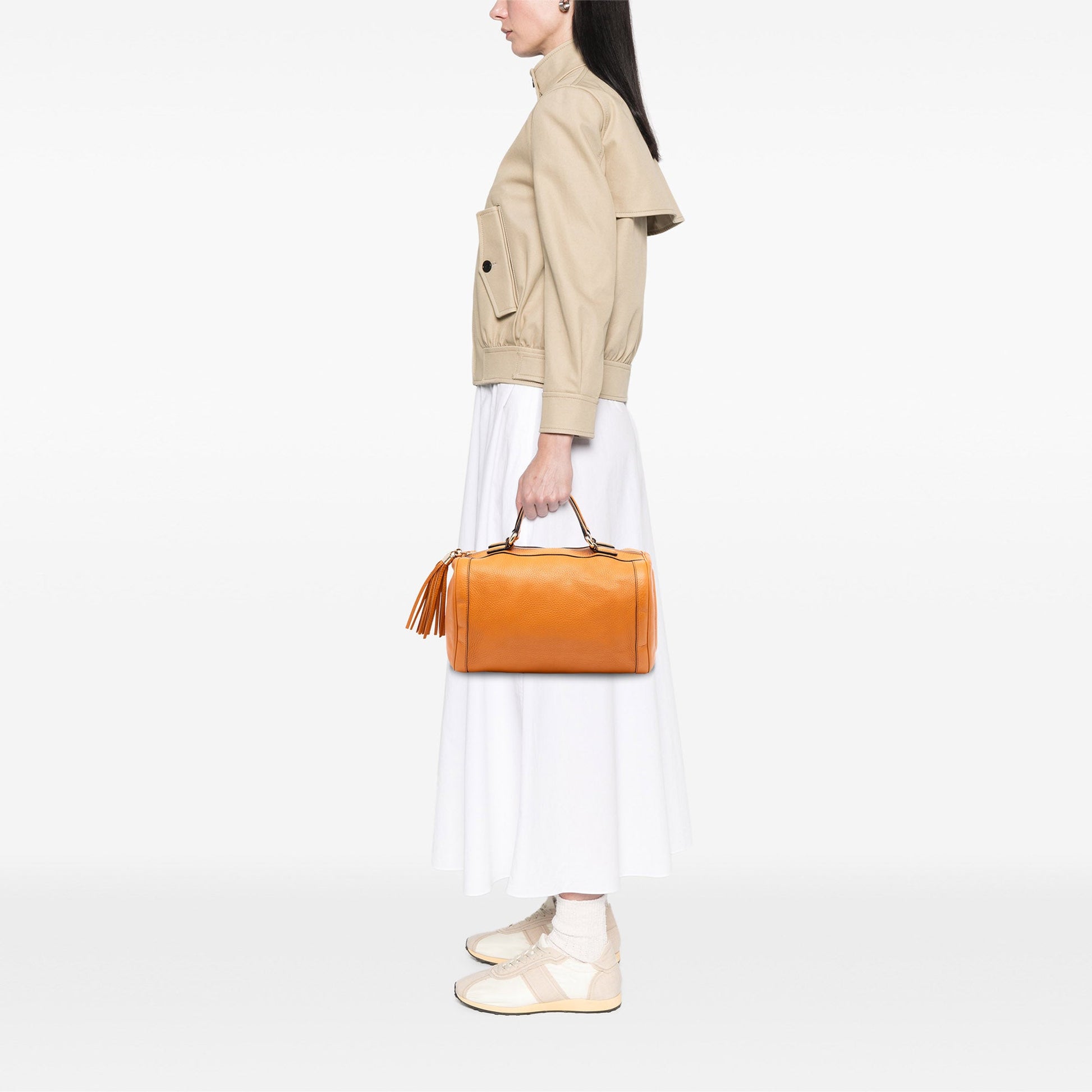 Gucci Medium Pebbled Calfskin Soho Boston Bag