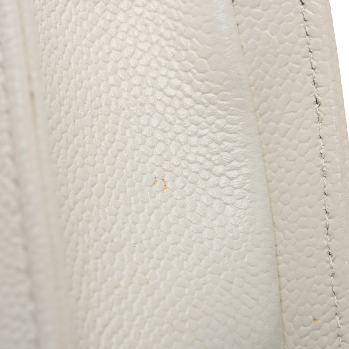Chanel Mini Quilted Caviar Boy Flap — White