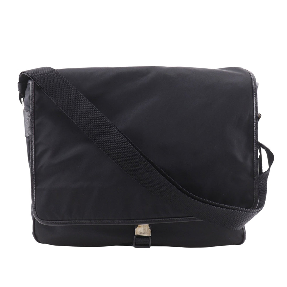 Prada Tessuto Buckle Messenger Bag