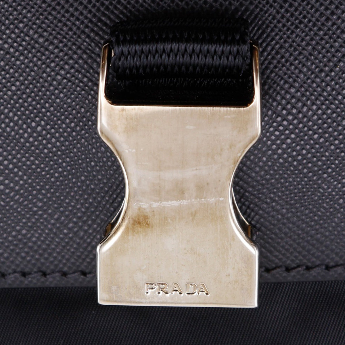 Prada Tessuto Buckle Messenger Bag