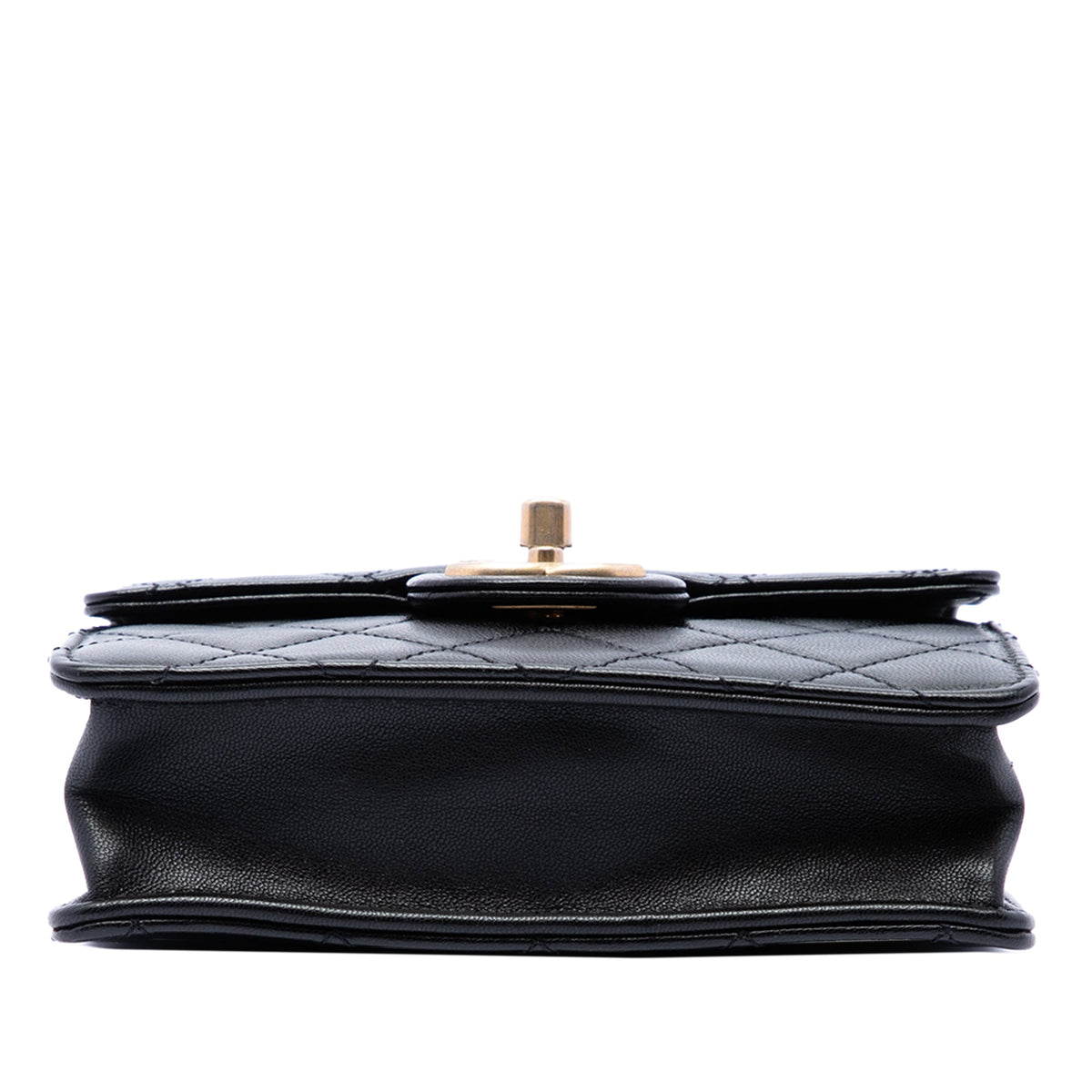 Chanel Small Quilted Lambskin Chic Pearls Flap — Black