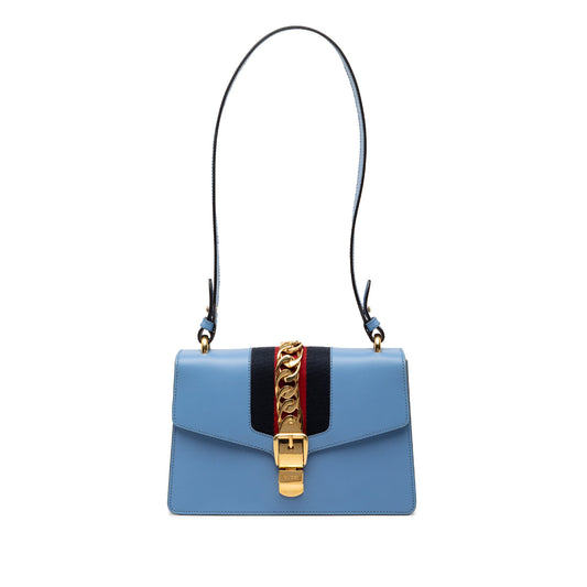 Gucci Small Leather Sylvie Web Satchel