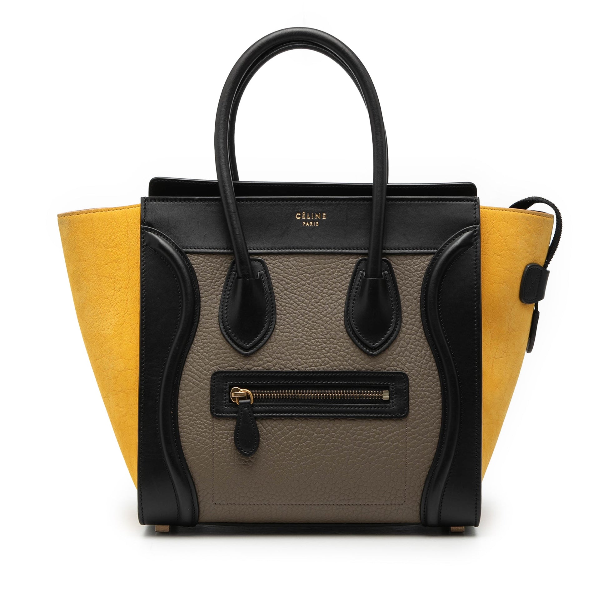 Celine Micro Tricolor Leather Luggage Tote