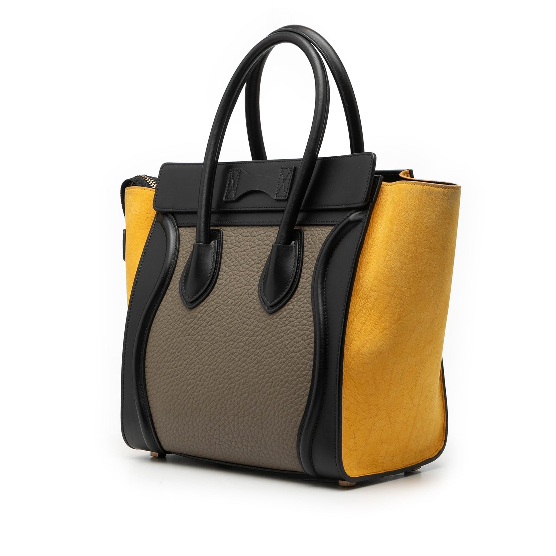Celine Micro Tricolor Leather Luggage Tote