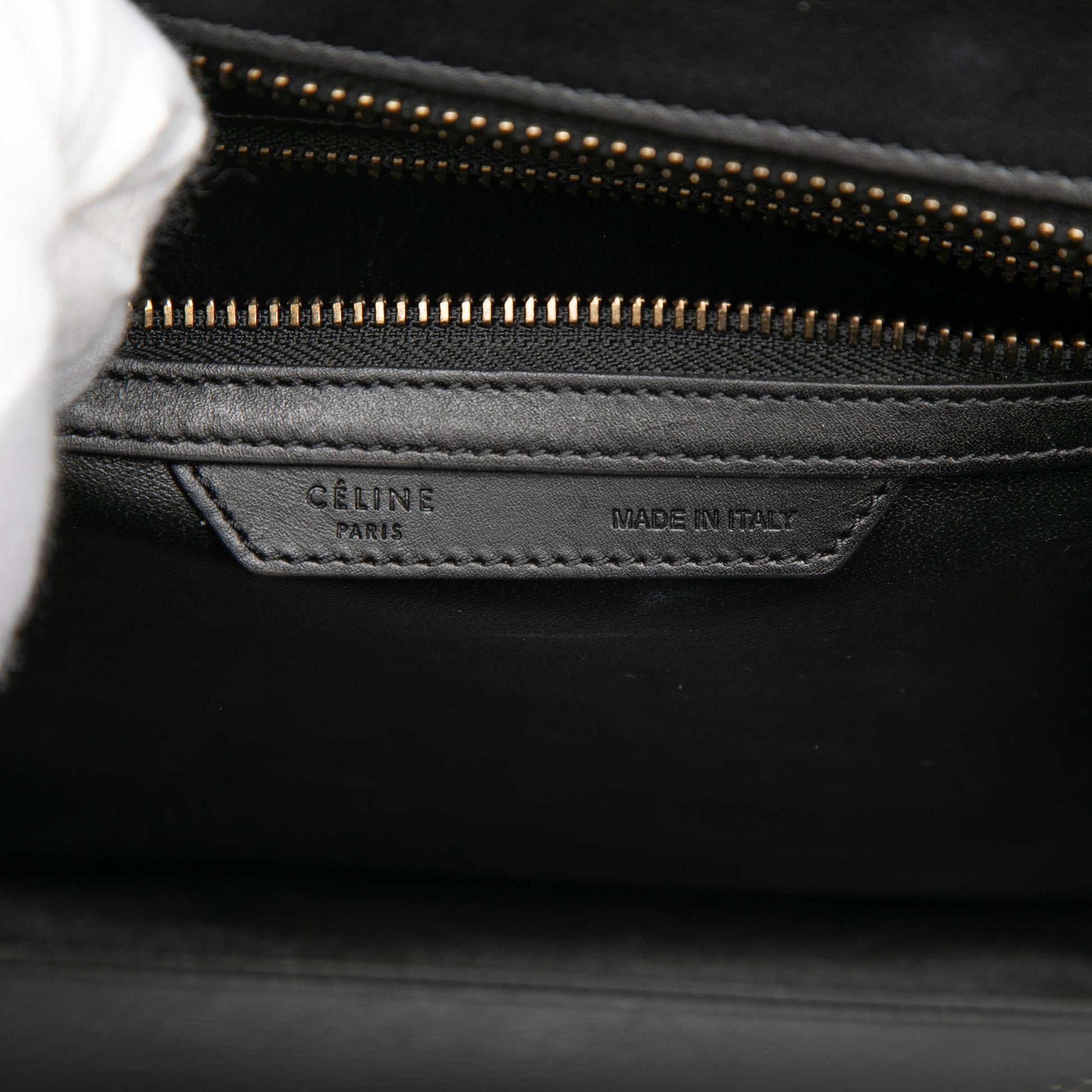 Celine Micro Tricolor Leather Luggage Tote