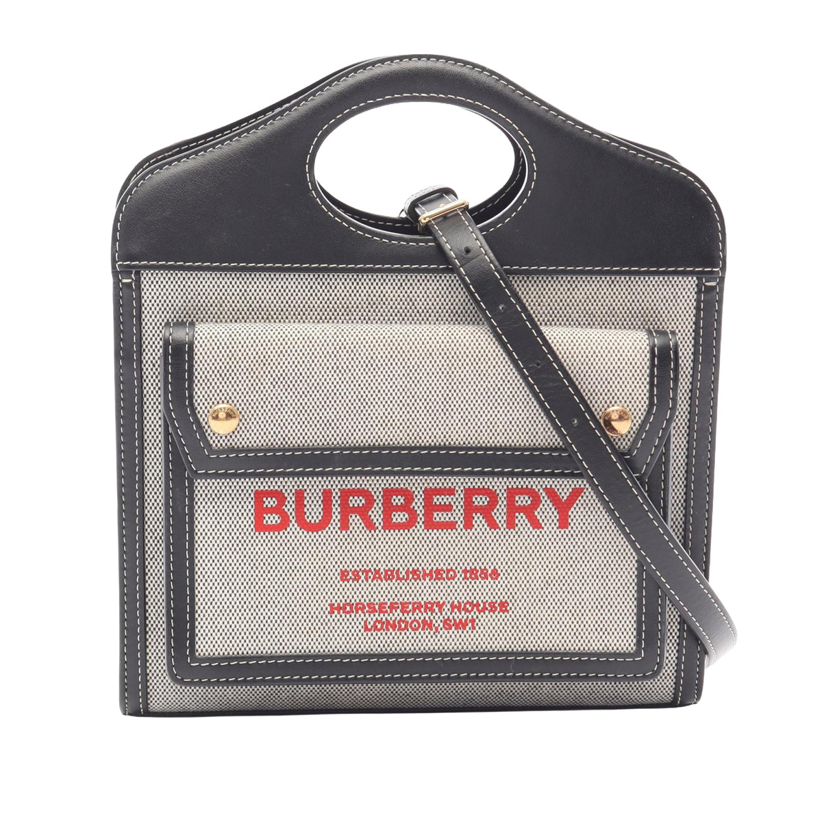 Burberry Pocket Satchel — Gray