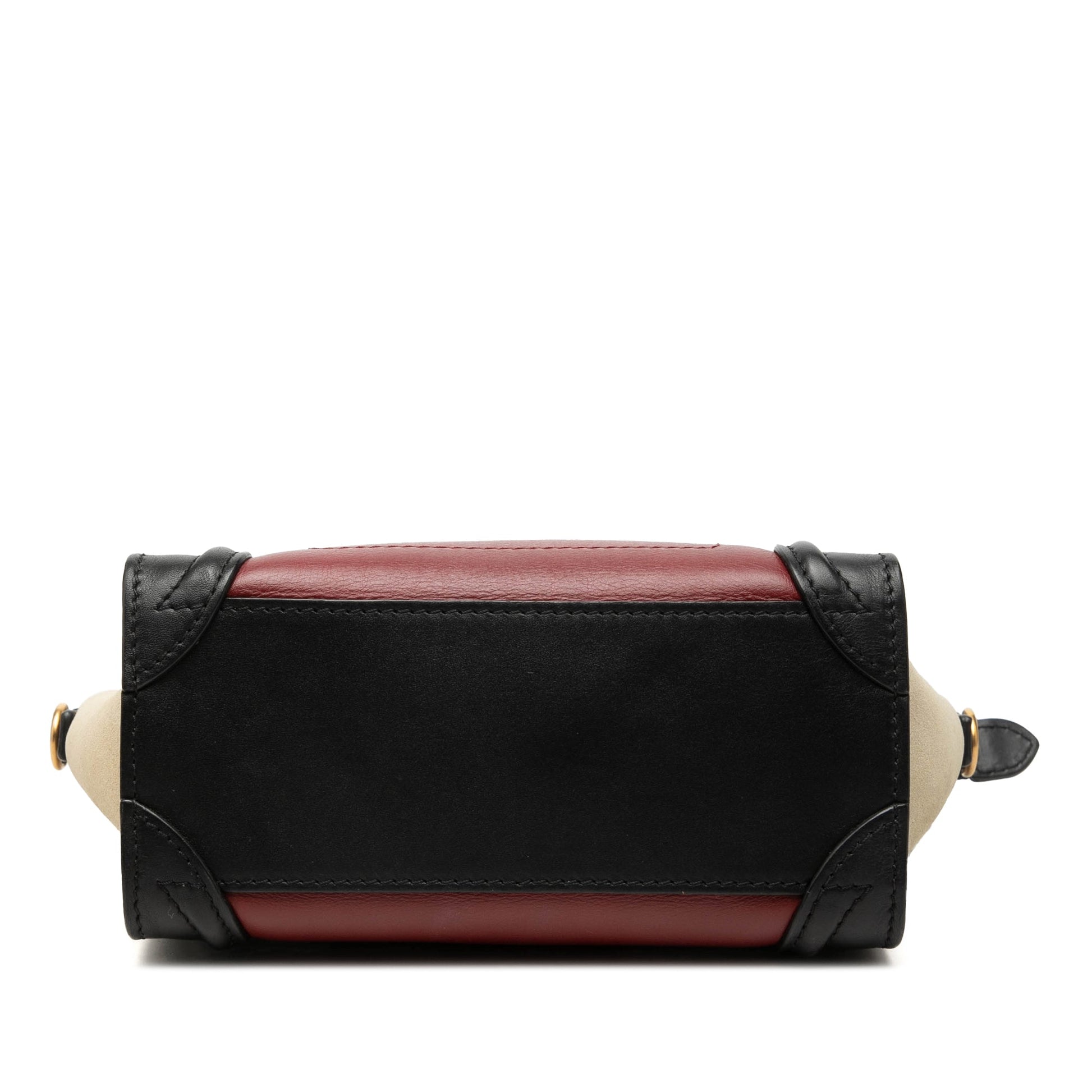Celine Nano Tricolor Calfskin and Suede Luggage Tote