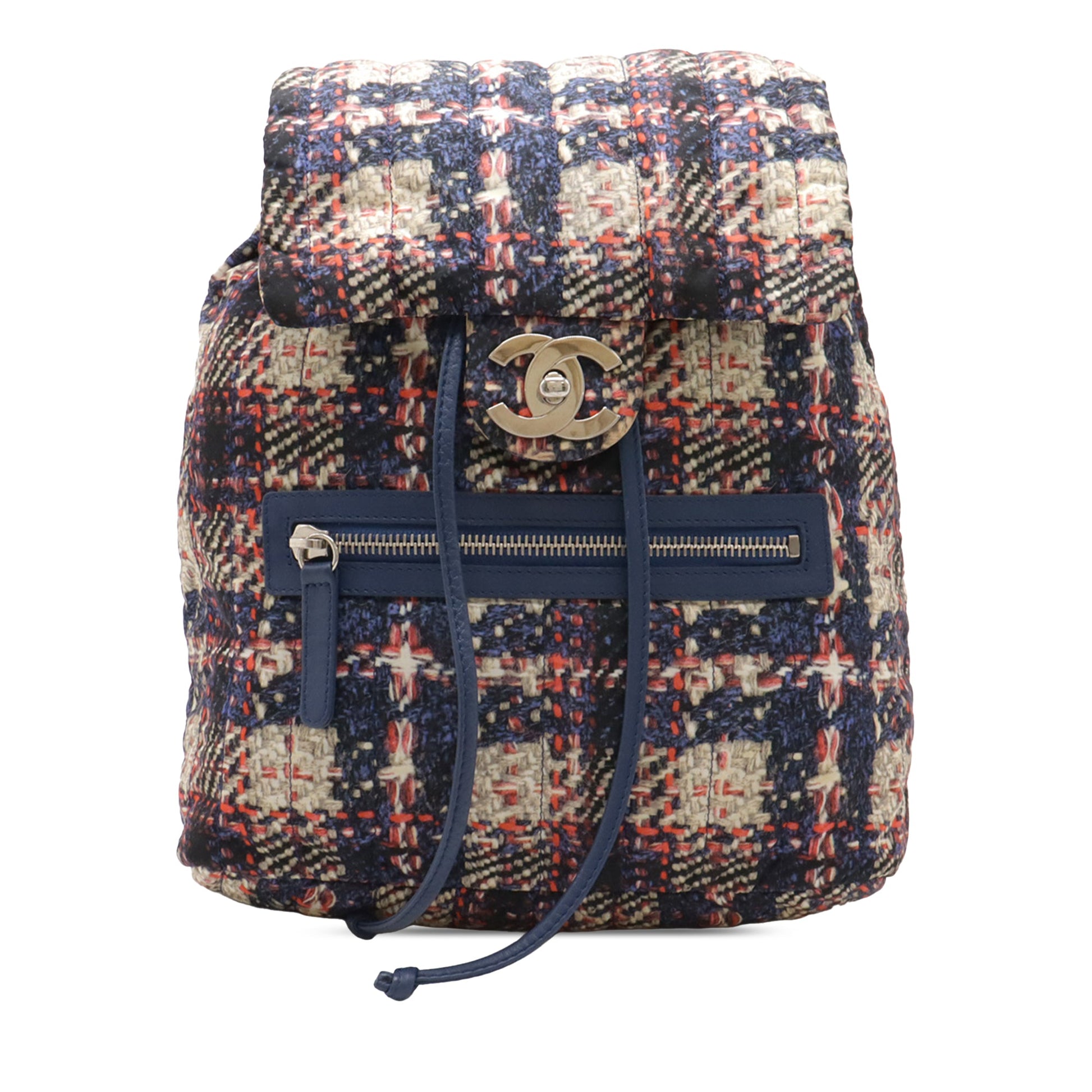 Chanel CC Nylon Tweed Printed Backpack