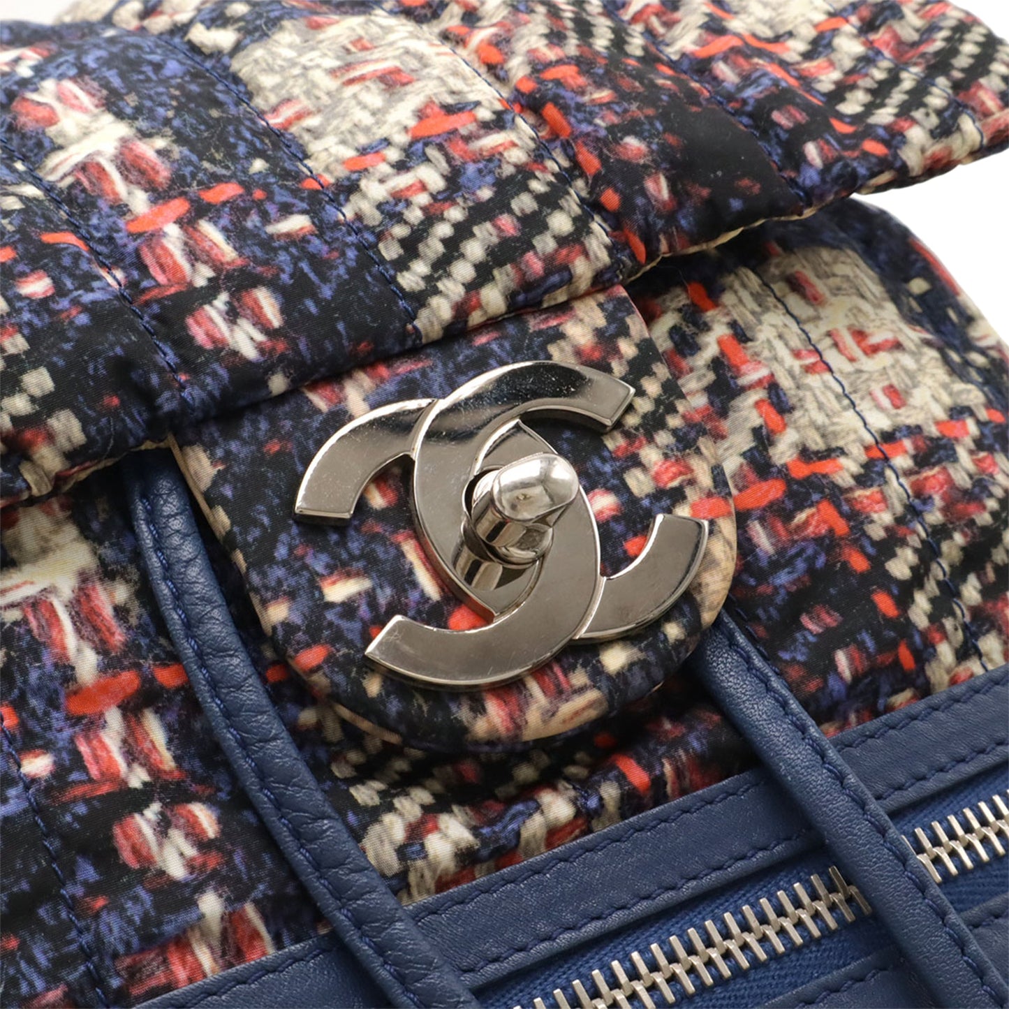 Chanel CC Nylon Tweed Printed Backpack
