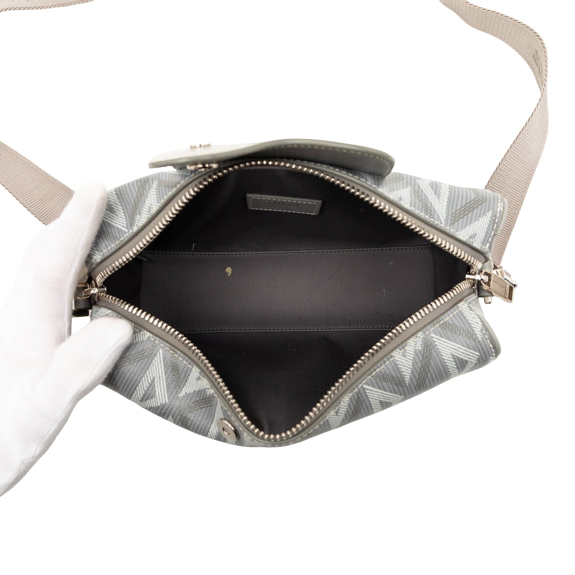 Dior CD Diamond Coated Canvas Lingot 22 Bag