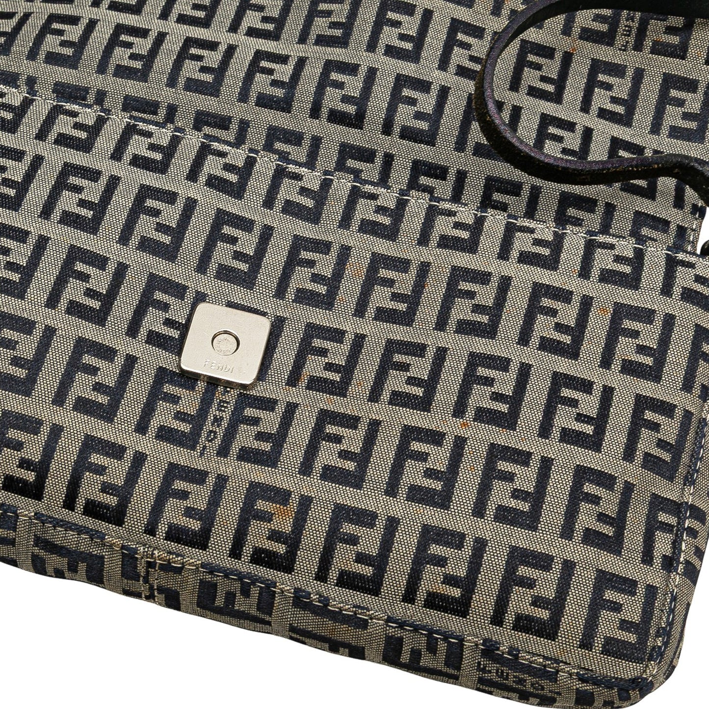 Fendi Zucchino Canvas Shoulder Bag