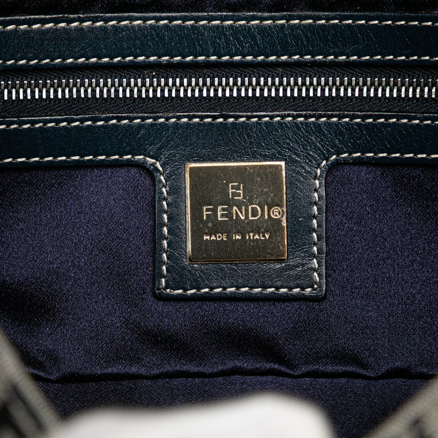 Fendi Zucchino Canvas Shoulder Bag