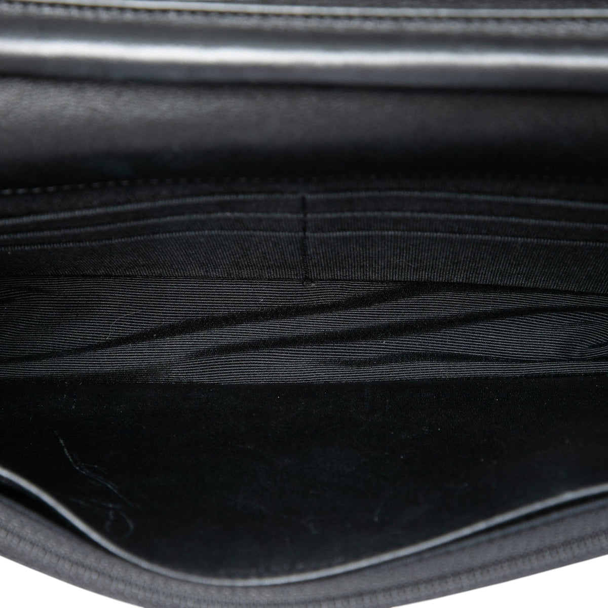 Chanel CC Quilted Patent Wallet On Chain — Black
