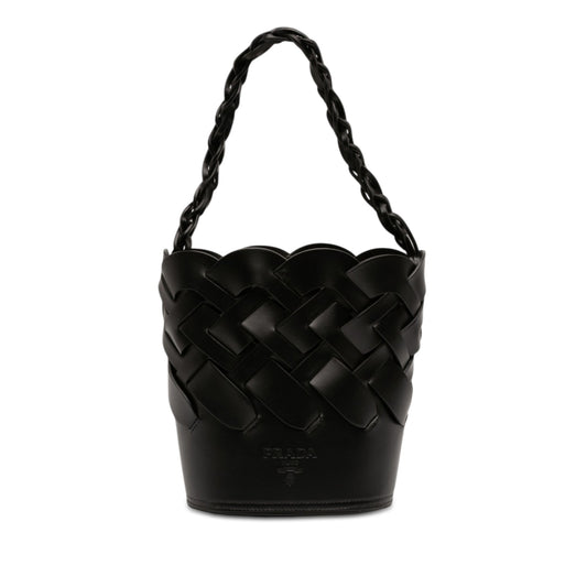 Prada Vitello Intreccio Tress Bucket Bag