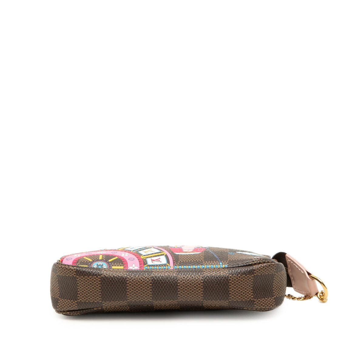 Louis Vuitton Damier Ebene Vivienne Holiday Mini Pochette Accessoires — Brown