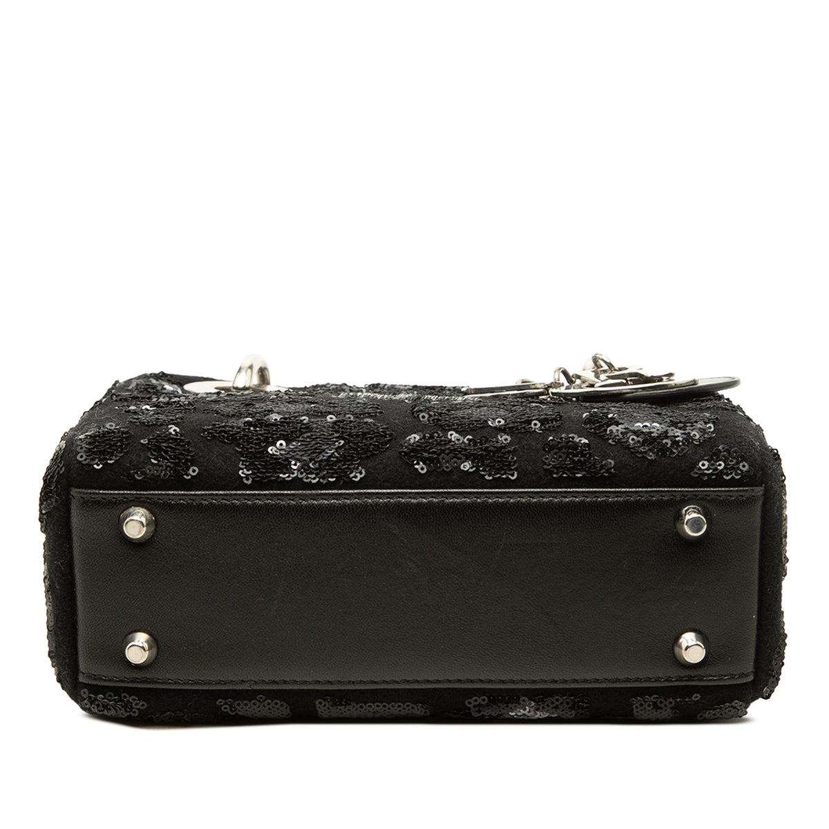 Dior Mini Wool and Sequins Lady Dior — Black