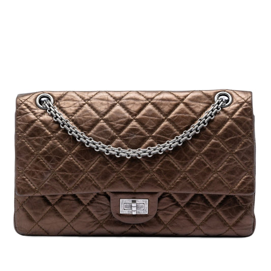 Chanel Quilted Metallic Aged Calfskin Reissue 2.55 Double Flap 226