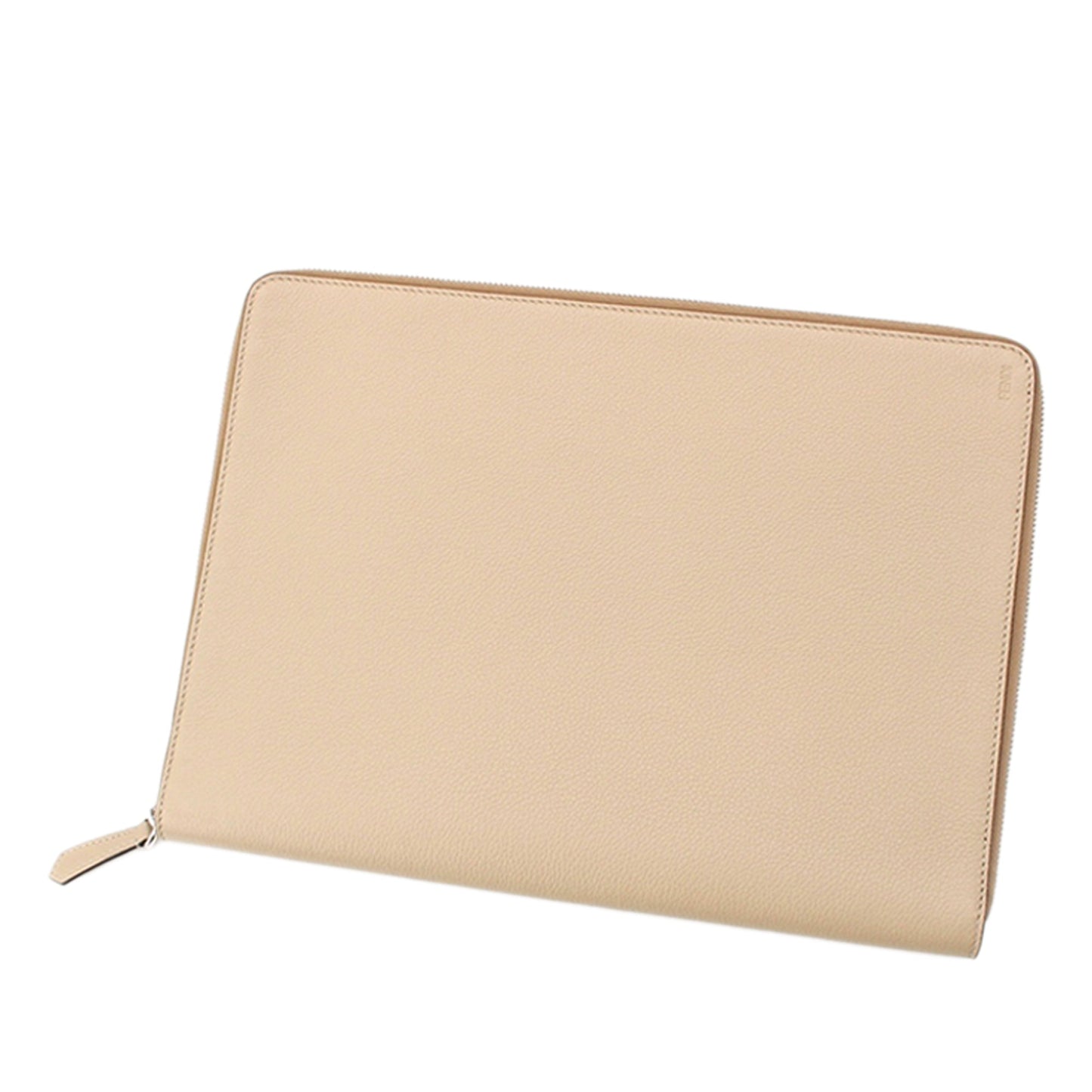 Fendi Leather Document Holder Zip Pouch