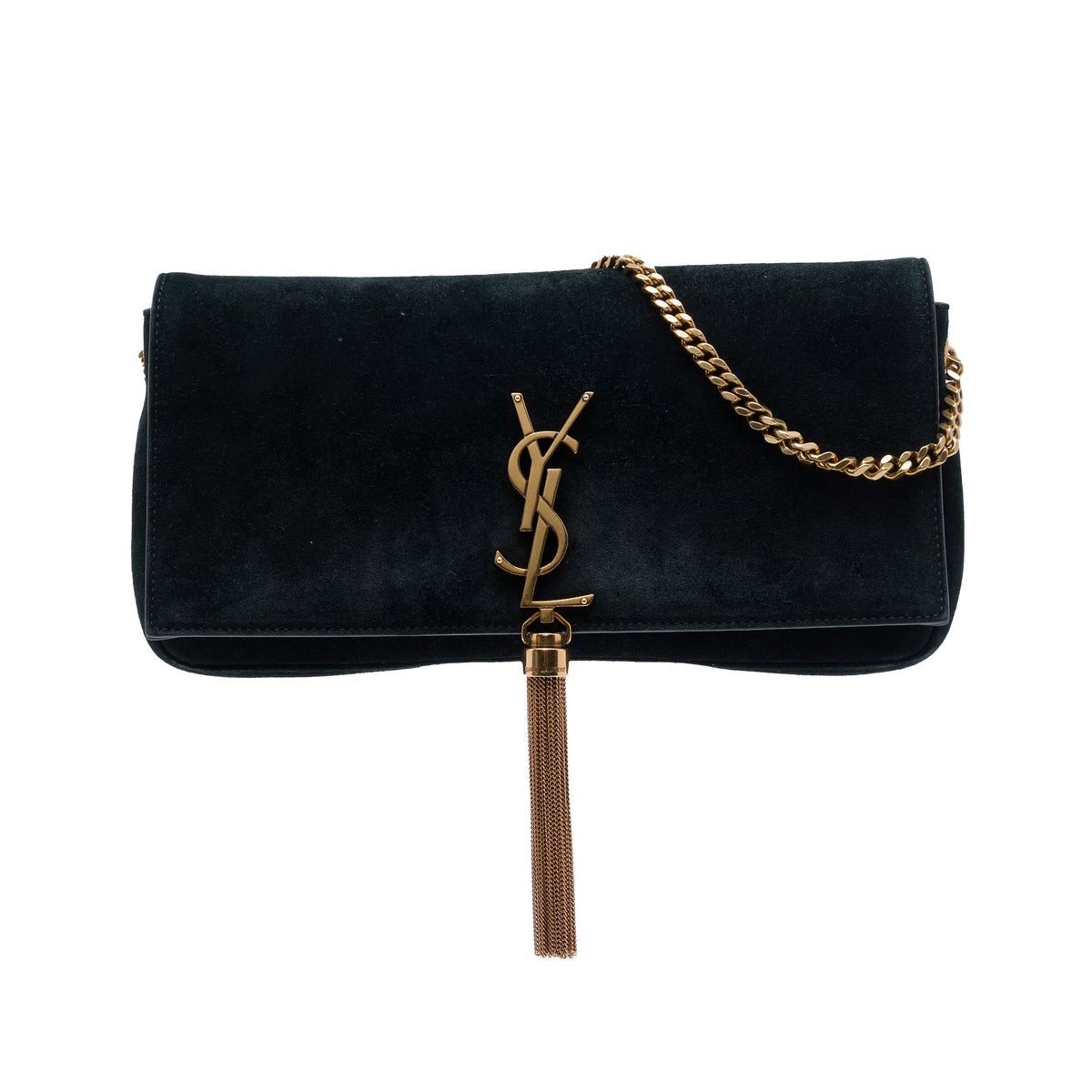 Saint Laurent Suede Monogram Kate 99 Tassel Bag