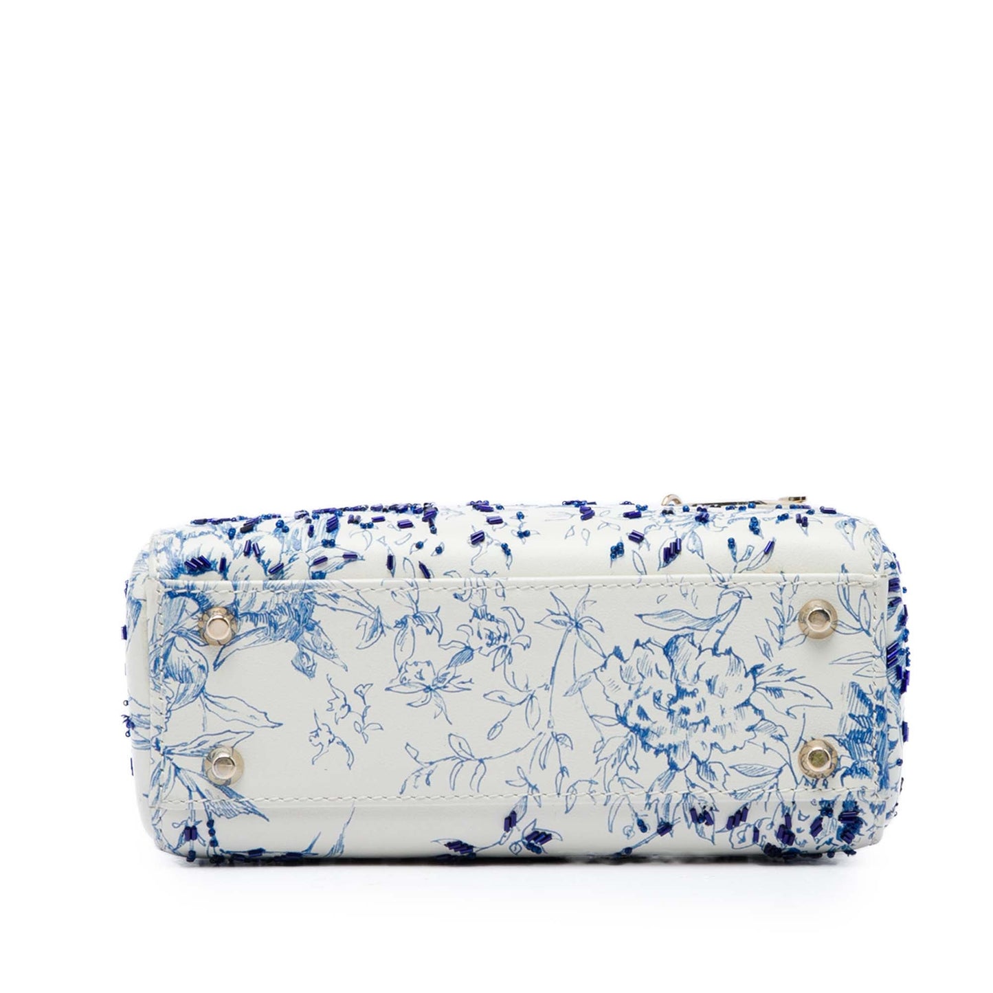 Dior Mini Calfskin Beaded Jardin D Hiver Lady Dior