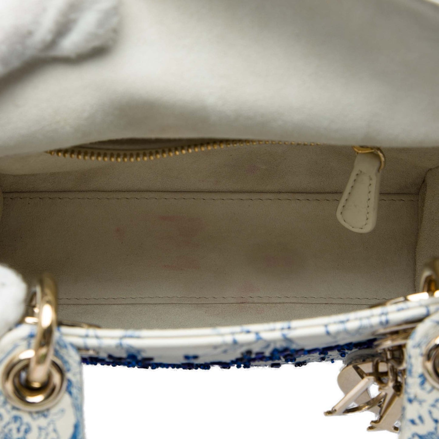 Dior Mini Calfskin Beaded Jardin D Hiver Lady Dior