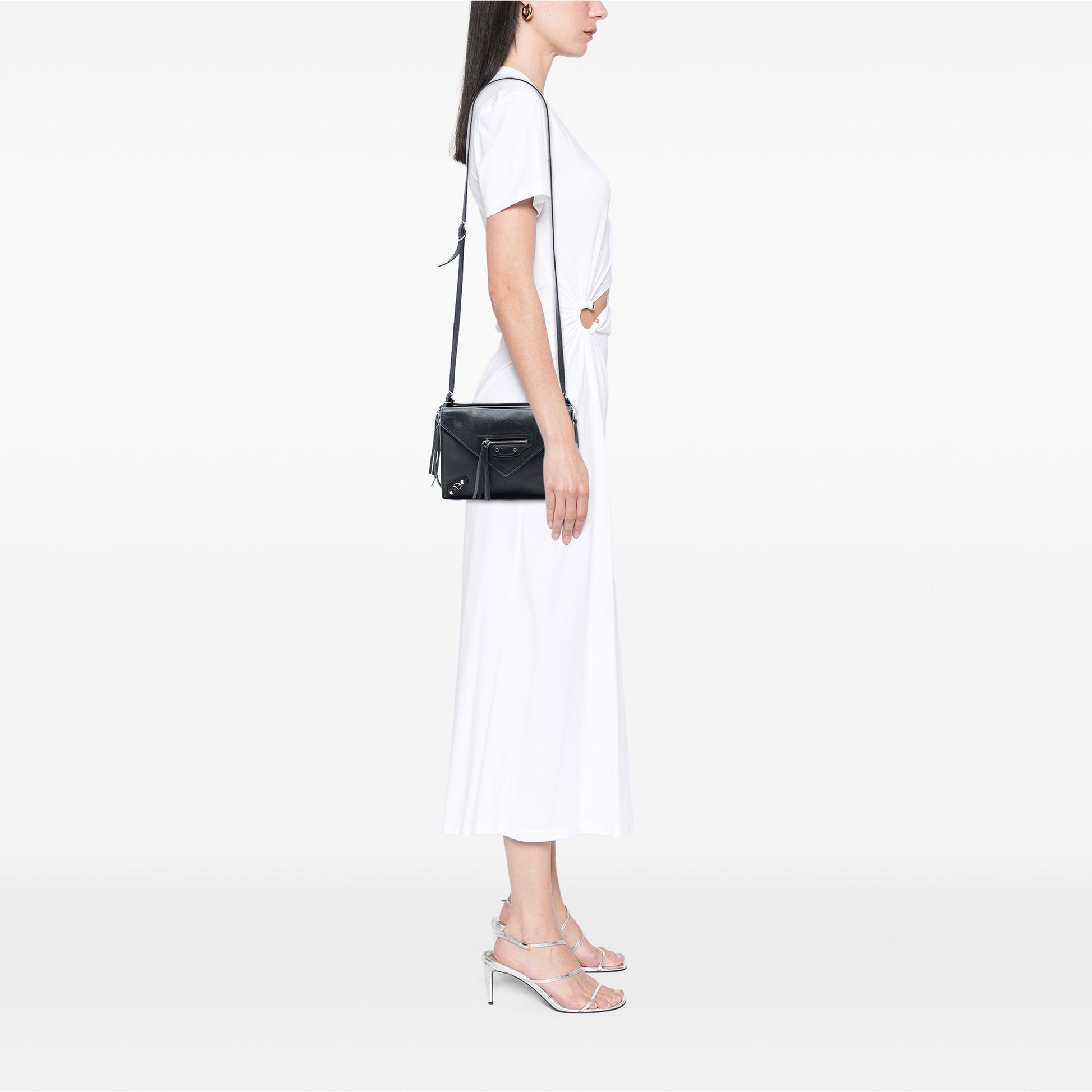 Leather Papier Triple Zip Around XS Crossbody