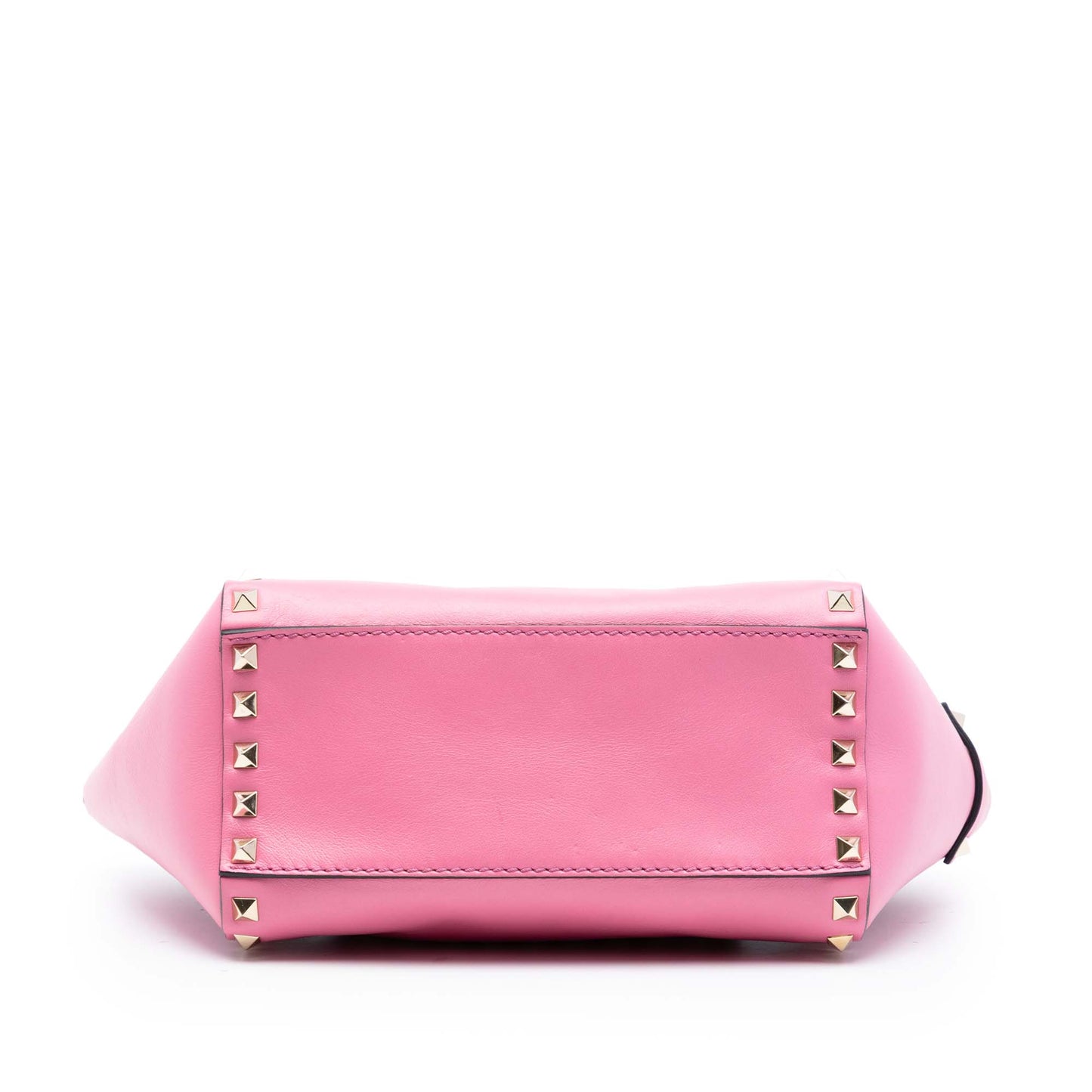 Mini Leather Rockstud Double Handle Tote